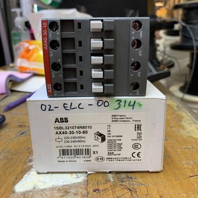 Kontaktor Abb Ax40-30-10 3Phase 60A 220V Contactor Ax40 30 10 Promo
