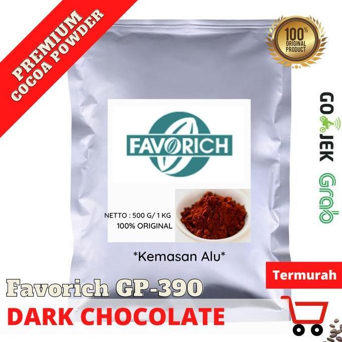 Zairyo- Favorich Gp390 Cocoa Powder - Coklat Bubuk Favorich Dark Chocolate