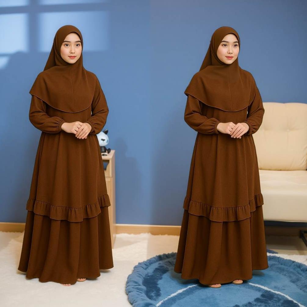 Premium Gamis Melayu Terbaru 2025 / Gamis Malaysia Busui Umpak Bahan Ceruty Babydoll Wanita Dewasa J