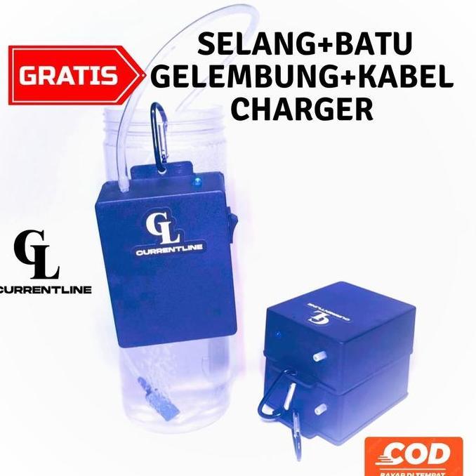 Portable Batery Air Pump Aerator Airator Baterai Charger Pancingan Aquarium Radiatoraquarium Alat Ge