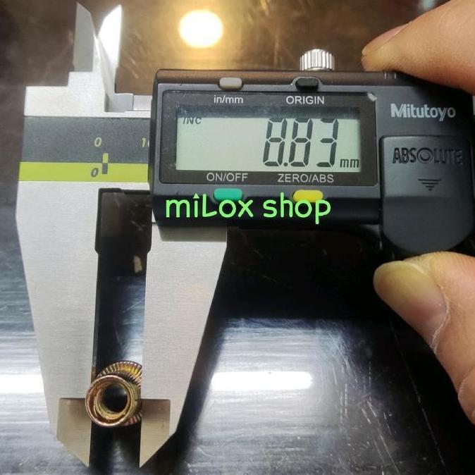 Gasss- Rivet Nut M6 Besi Kuning Bibir Tebal Isi 100 Pcs