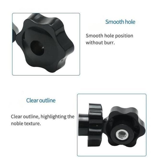 Gasss- 10Pcs Baut Kepala Handle Knob M6 / M8 Knob Mur Bintang Knob Star