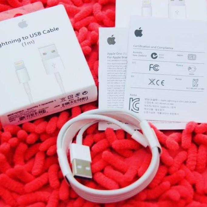 Charger iPhone 5 / 6 / 7 Adaptor dan Kabel Lightning Original