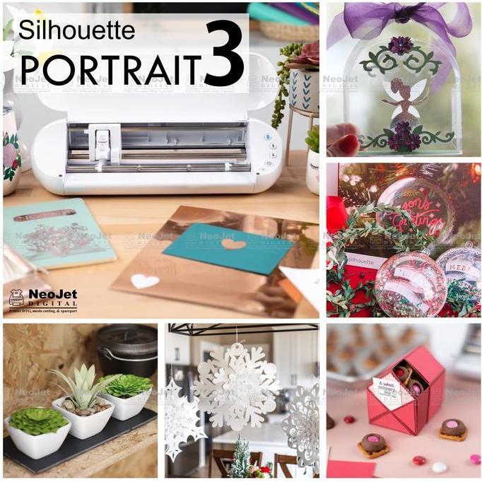 MESIN CUTTING STICKER STIKER SABLON SILHOUETTE CAMEO MINI PORTRAIT 3 ORIGINAL DAN TERPERCAYA