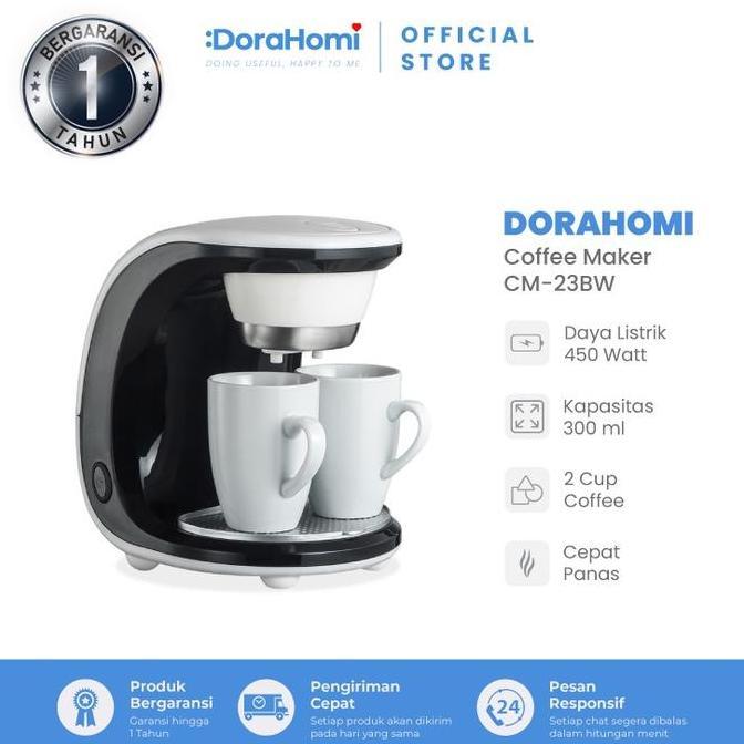 DORAHOMI Coffee maker mesin pembuat kopi otomatis low watt 2 cangkir