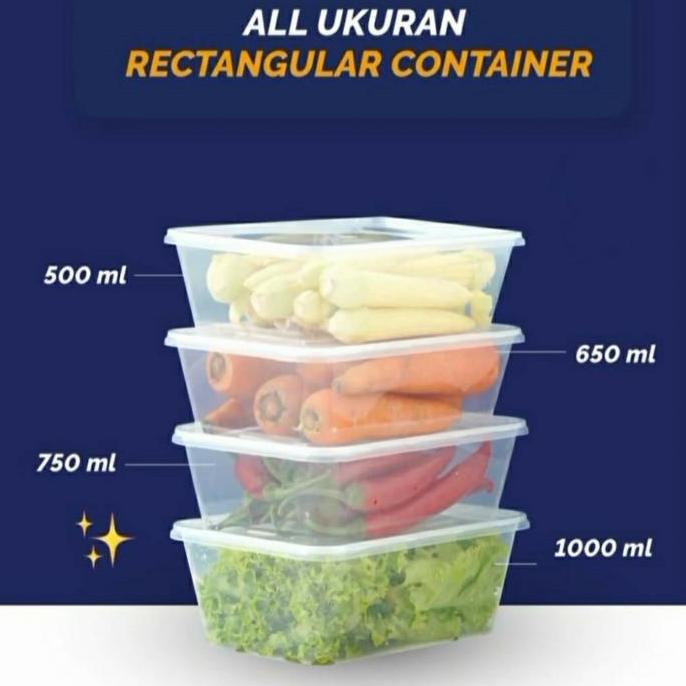 Tayoo- Kiip Thinwall Rectangle Food Container 750Ml / Kotak Makan Plastik