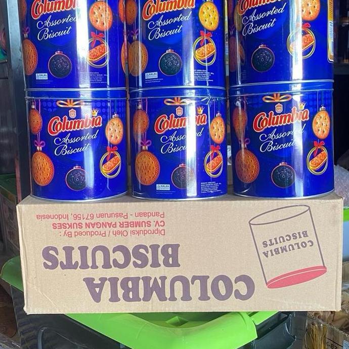 ( 1 dus / 6kaleng) Columbia Biskuit KALENG  all varian - 1 karton 6 kaleng EXP 2027 ARG