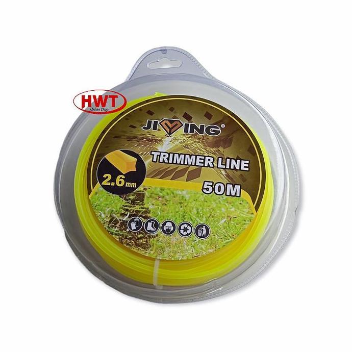 paket tali senar 2,6 mm 50m + pisau senar potong rumput