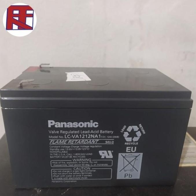 TERBARU - BATTERY AKI KERING PANASONIC 12V 12AH ORIGINAL UNTUK UPS , SERVER, ACC, elektronik.