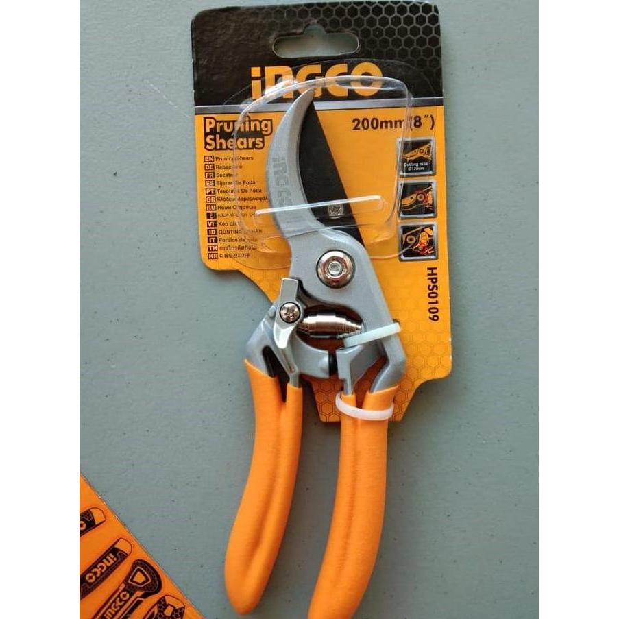 gunting dahan bunga - pruning shears 8inch abs - ingco hps0109