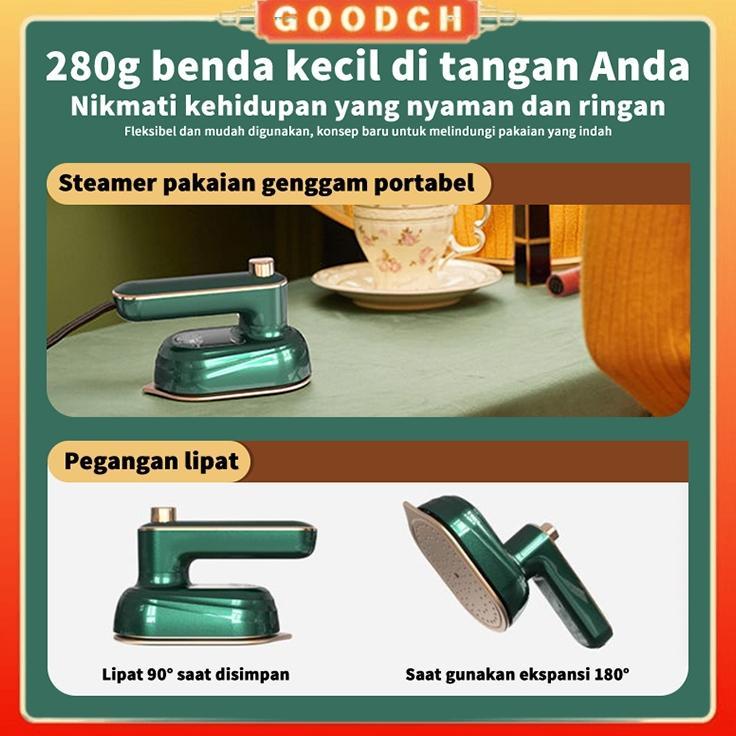 NEW GOODCH Setrika Portable Mini Uap Alat Setrika Genggam Anti Kerut, USB Rechargeable, Mudah Diguna