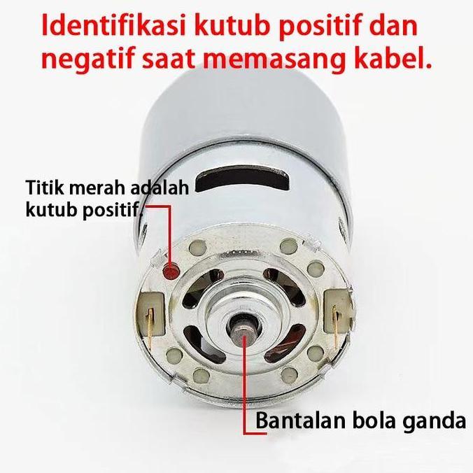dinamo dc motor rs-755 755 12v 21v mesin potong rumput lawn mower