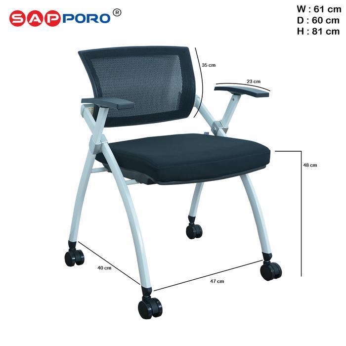 SAPPORO VEJLE - Kursi kantor | Kursi Jaring | Office Chair Besi Plastik