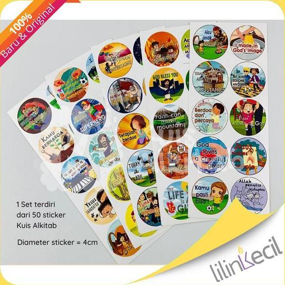 Sticker Kuis Alkitab/Stiker Anak/Sticker Rohani Kristen