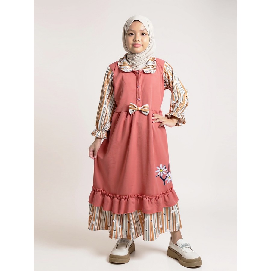 LOVE ME GAMIS RUFFLE ANAK 2-13 Tahun CANTIK SYARI KIDS SOLEHA GL FASHION