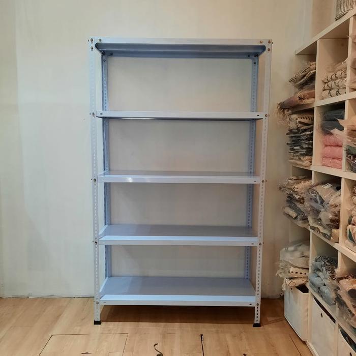 Rak Siku Besi 5 Ambalan 100 x 40 x 200 cm (P x L x T)