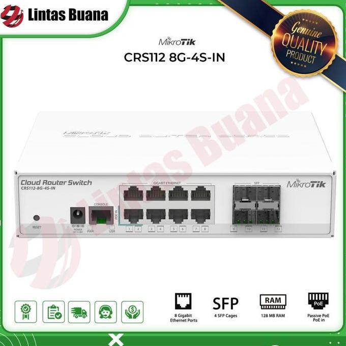 Mikrotik Cloud Router Switch CRS112-8G-4S-IN / CRS 112-8G-4S-IN