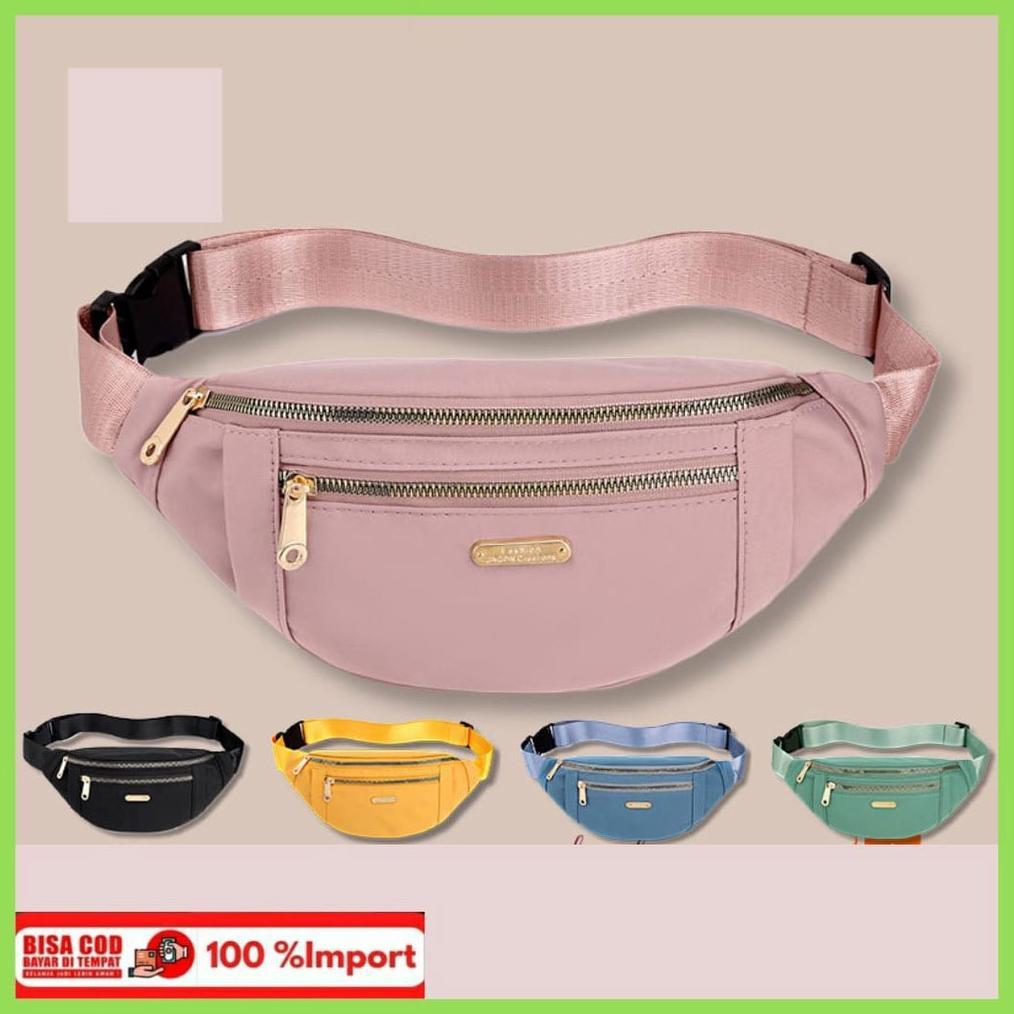 BIG SALE Tas Pinggang Ransel Wanita Impor Tas Pinggang Selempang Dada Kain Oxford Kualitas Tinggi Up