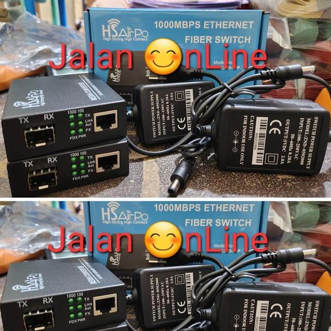 TERMURAH - Hs Airpo cm1200 sfp gigabite media converter
