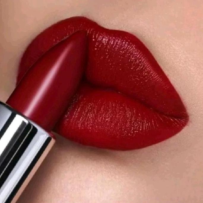 Ulipstik- 2 Pcs Lipstik Putar Murah Tahan Lama Waterproof Merah Bata Glossy Bibir Lipstick Bisa Pili