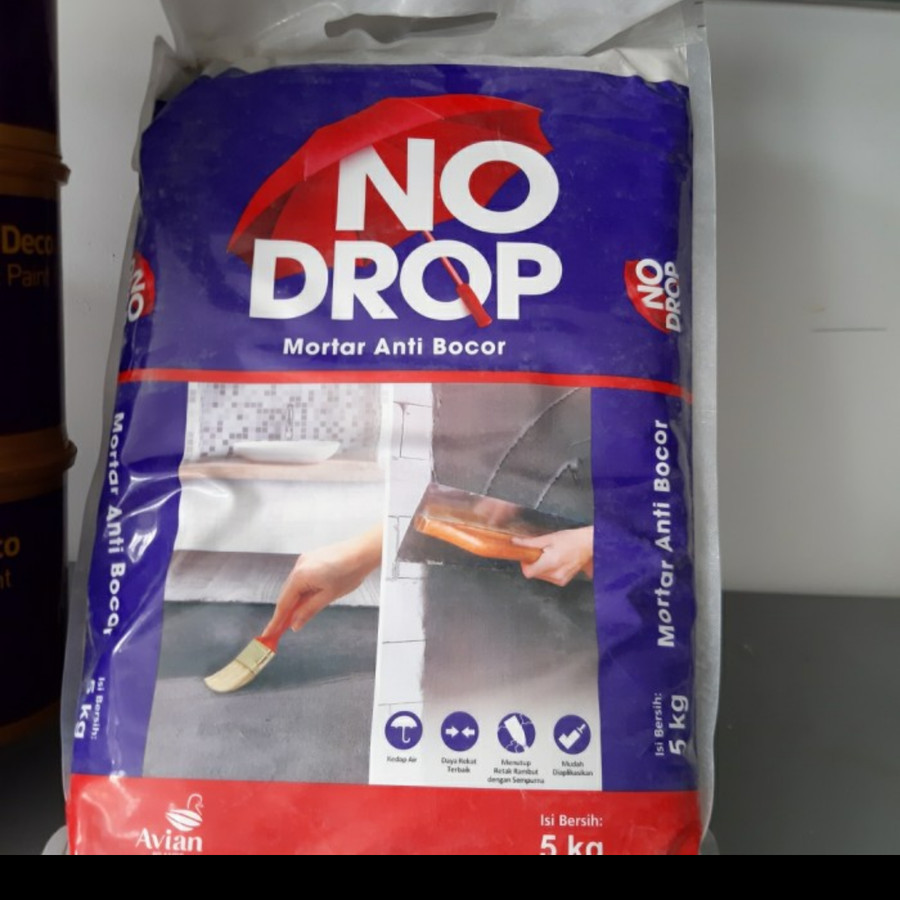 Semen Acian Kedap Air Waterproofing No Drop Mortal Anti Bocor Eceran 5 Kg /No Drop Mortar 5Kg