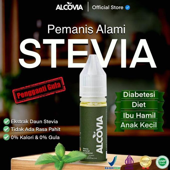 Especas- Alcovia Stevia Tetes Pemanis Alami Pengganti Gula - 15Ml