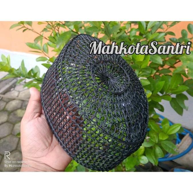 Termurah / Hot Sale Peci Kopiah Rotan Hitam Polos