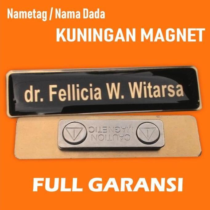 Ready nama dada / name tag / nama dada kuningan / name tag kuningan