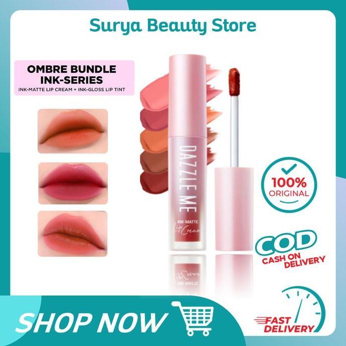 Ulipstik- (New Ombre) Dazzle Me Ink-Matte Ink-Gloss Lip Cream Ombre Collection  Pigmented One Swipe 