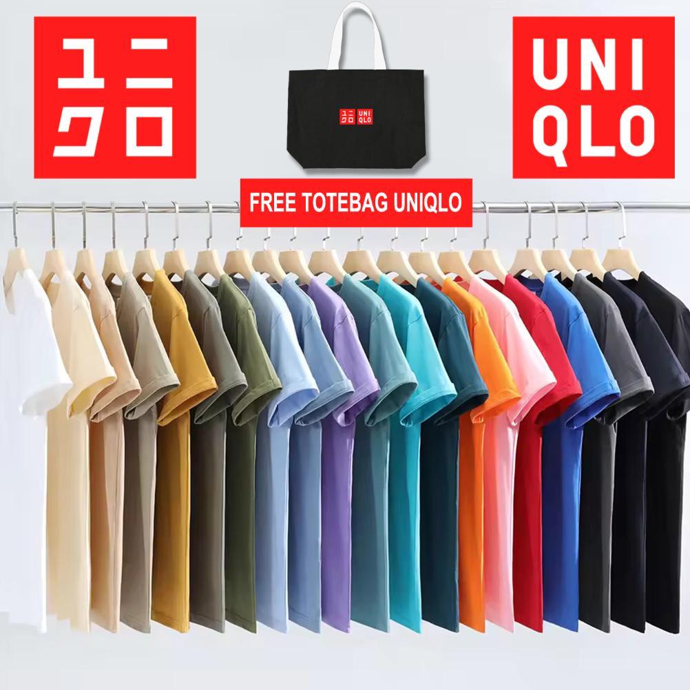 ORIGINAL KAOS POLOS UNIQLO FREE TOTEBAG FULLTAG & LABEL / KAOS POLOS / TSHIRT POLOS UNIQLO