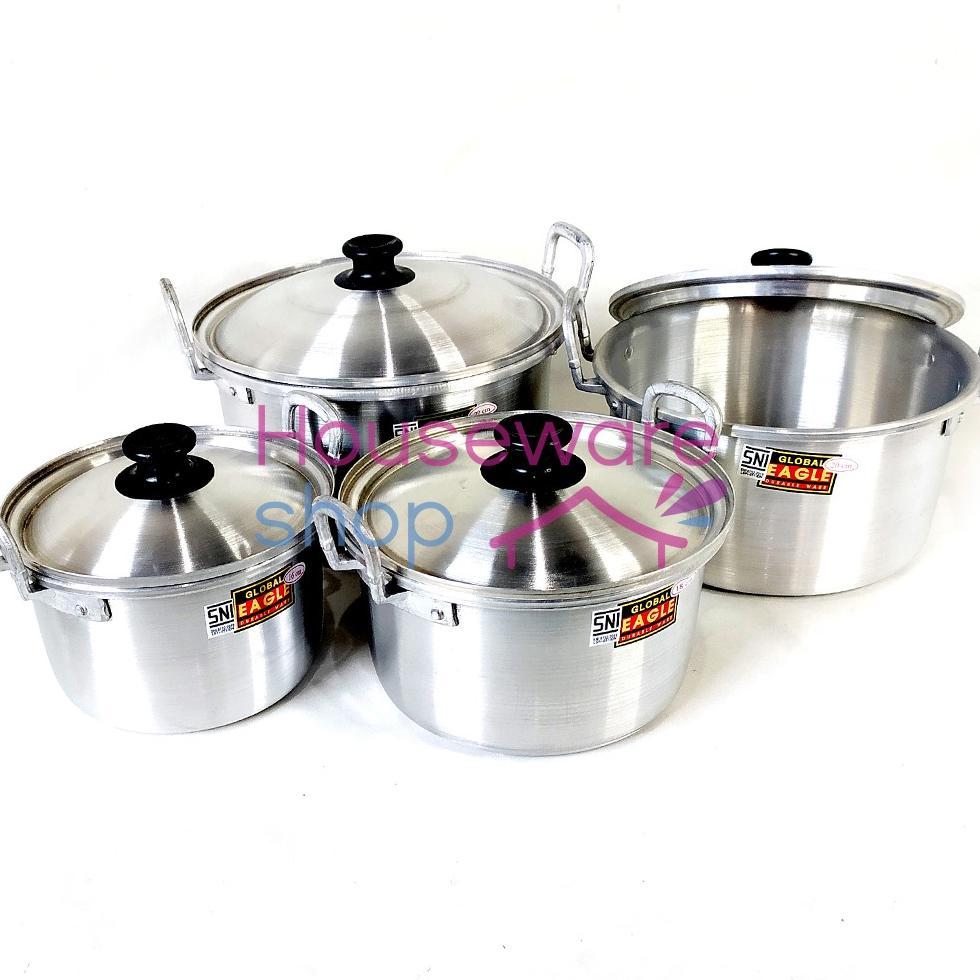 FREE ONGKIR PANCI ALUMUNIUM + TUTUP / PANCI AIR TUTUP LUAR GLOBAL EAGLE - 16 CM / 18 CM / 20 CM / 22