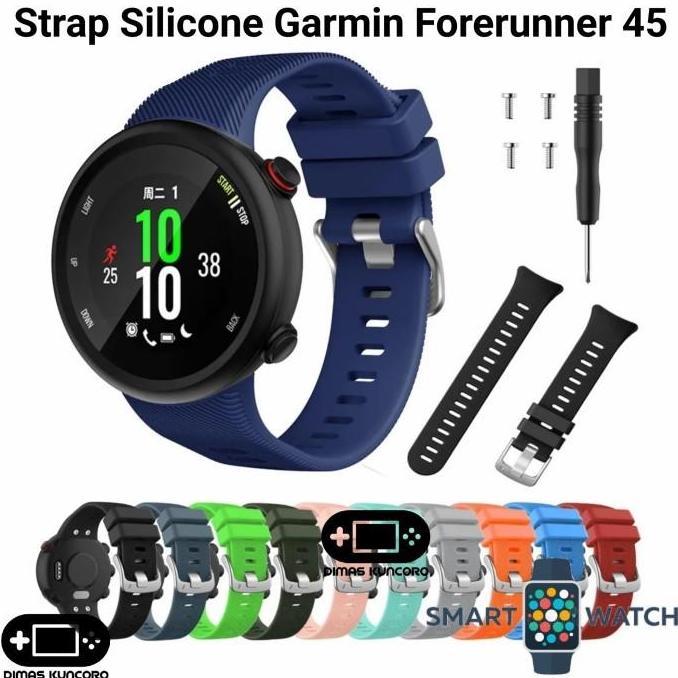 TERBARU|TERMURAH|BARU|PREMIUM|ORIGINAL|GARANSI|DISKON|PROMO STRAP SILICONE GARMIN FORERUNNER 45 SILI