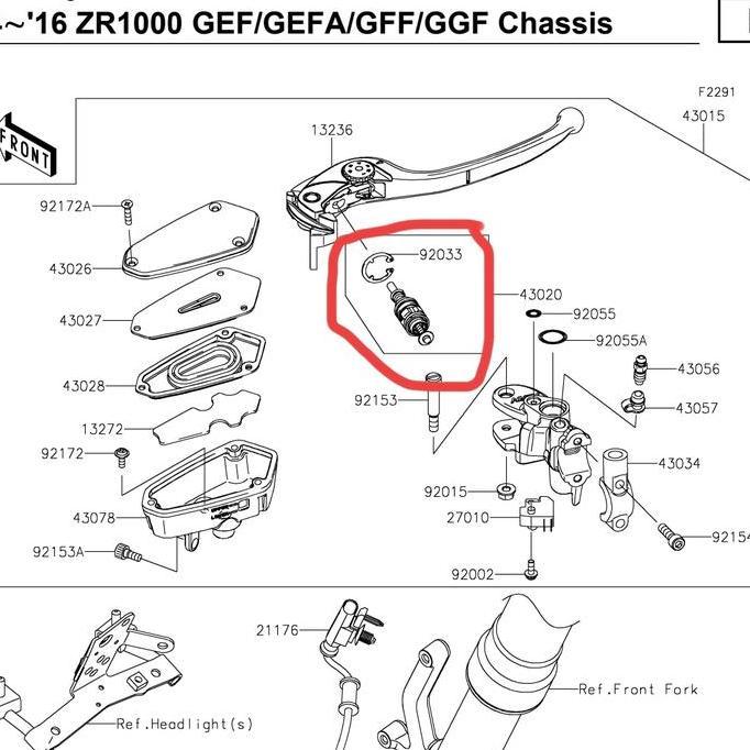 SEAL SIL MASTER REM DEPAN KAWASAKI Z1000 Z 1000 SUGOMI ORIGINAL KGP