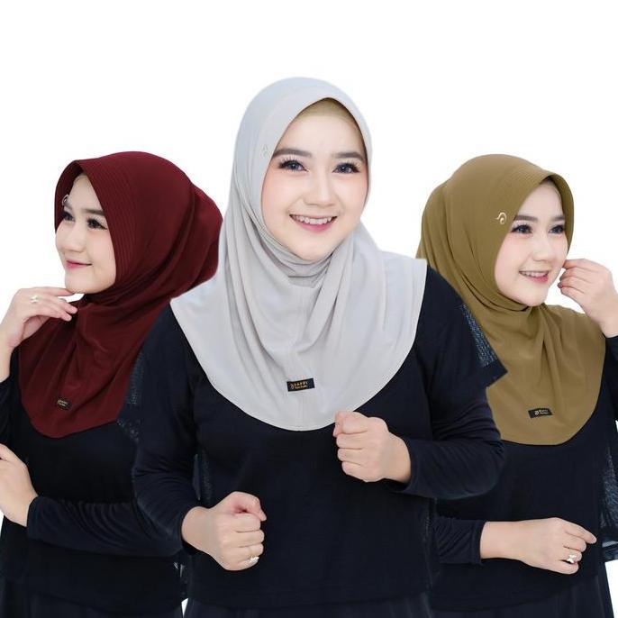 Latet- Daffi Hijab - Hijab Lisya Series - Hijab Bergo Jersey Pad Antem - Hijab Sporty Instan Pet Teb