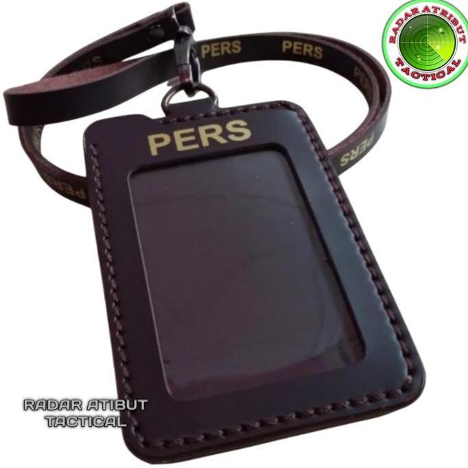Ready Holder ID Card - Tali Lanyard Nametag Logo PERS Coklat