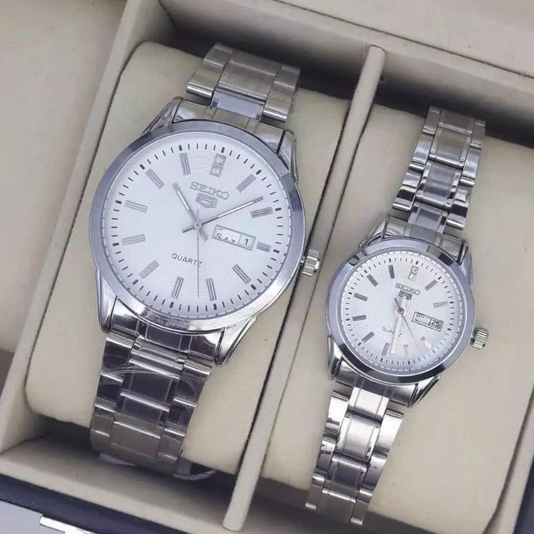 GARANSI best seller || bisa satuan || jam tangan couple s3iko balok tanggal dan hari NF-1500RR ranta