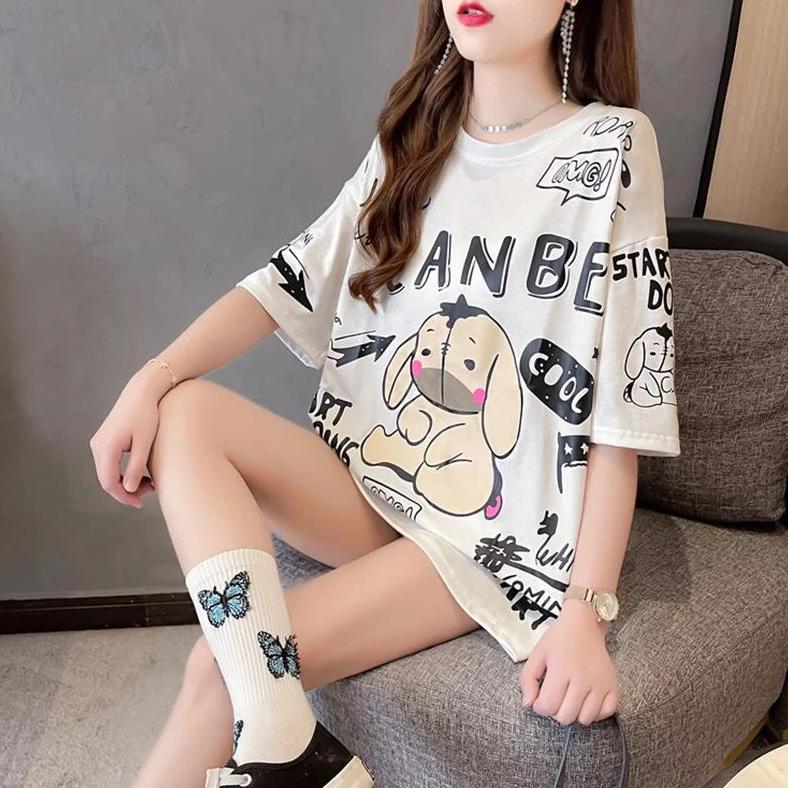 HOT DAMAI FASHION  -  BAJU ATASAN KAOS JUMBO WANITA - BIG SIZE IYOR IYOR - KONVEKSI ASLI JUMBO KEKIN