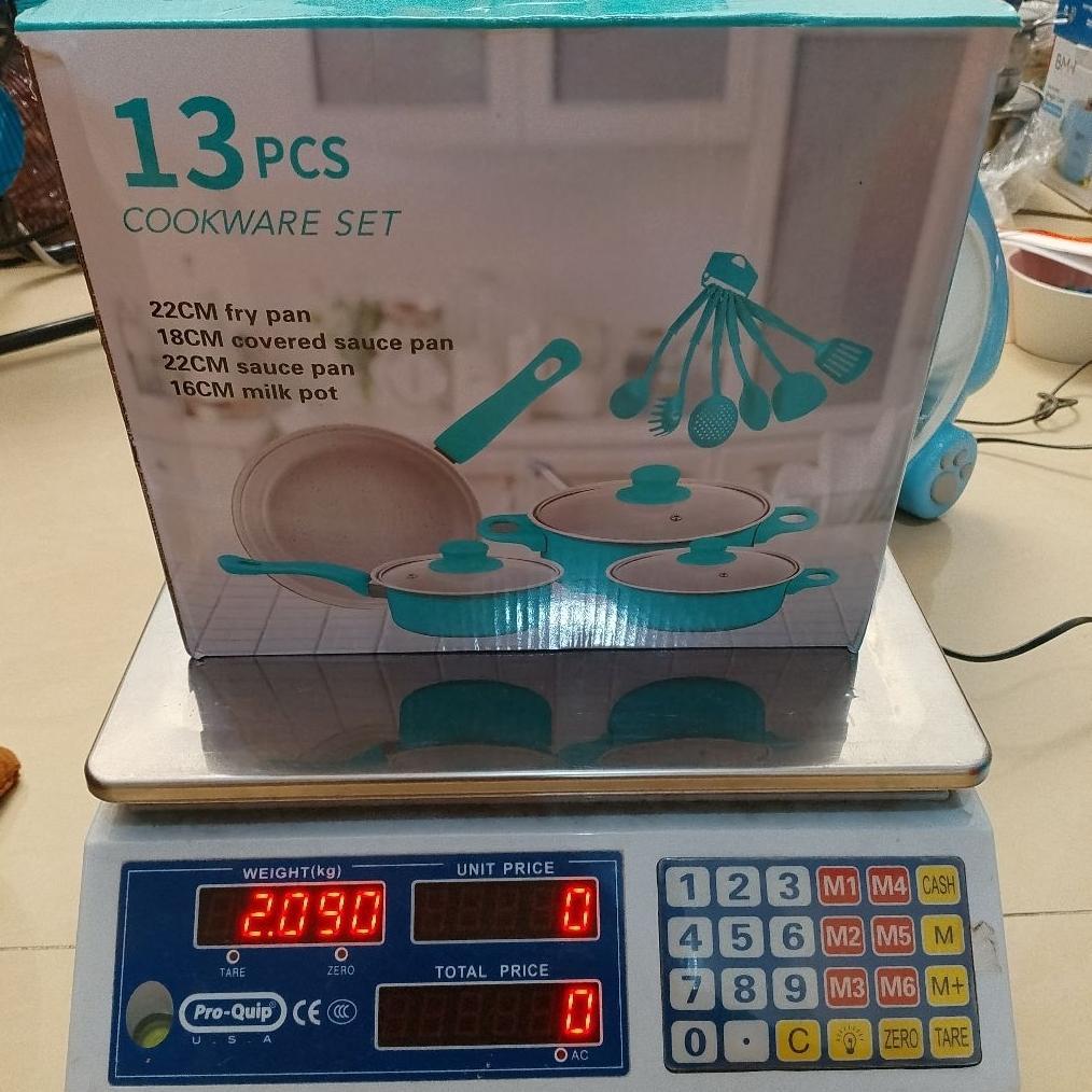 DISKON PANCI SET 13PCS RIVERA TEFLON ANTI LENGKET, TUTUP KACA, COOKWARE SET (BMW)