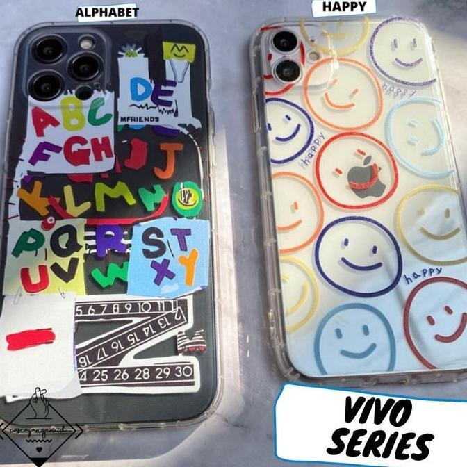 Colorful Smiley Case For Y11 Y12 Y15 Y17 Y12i Y20 Y20s Y20i Y12S Cute