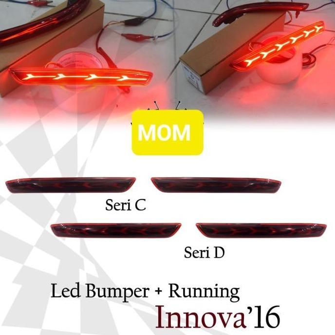 LAMPU REFLEKTOR MATA KUCING BUMPER BELAKANG INNOVA REBORN SMOKE READY STOCK
