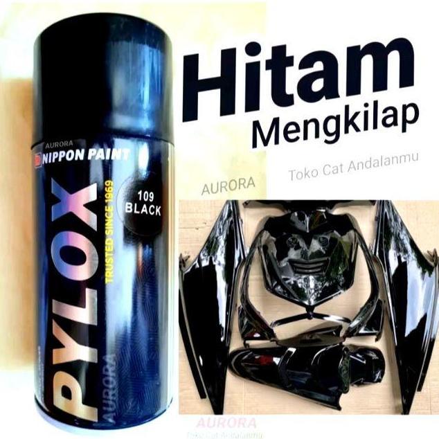 Promo PILOX HITAM MENGKILAP 109 NIPPON PAINT PILOX NIPE BLACK GLOSS HITAM GLOSSY 300ML Diskon