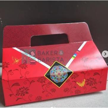 #####] box mooncake 50gr isi6 batik merah kotak moon cake 50g hampers kue