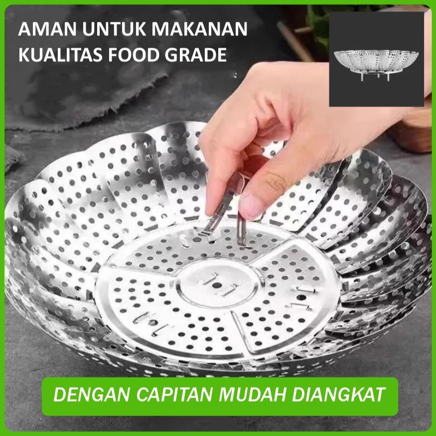 BEST SELLER PENGUKUS MODEL TERATAI ALAT KUKUS BENTUK BUNGA KUKUSAN SERBAGUNA ALAT KUKUS STAINLESS ST