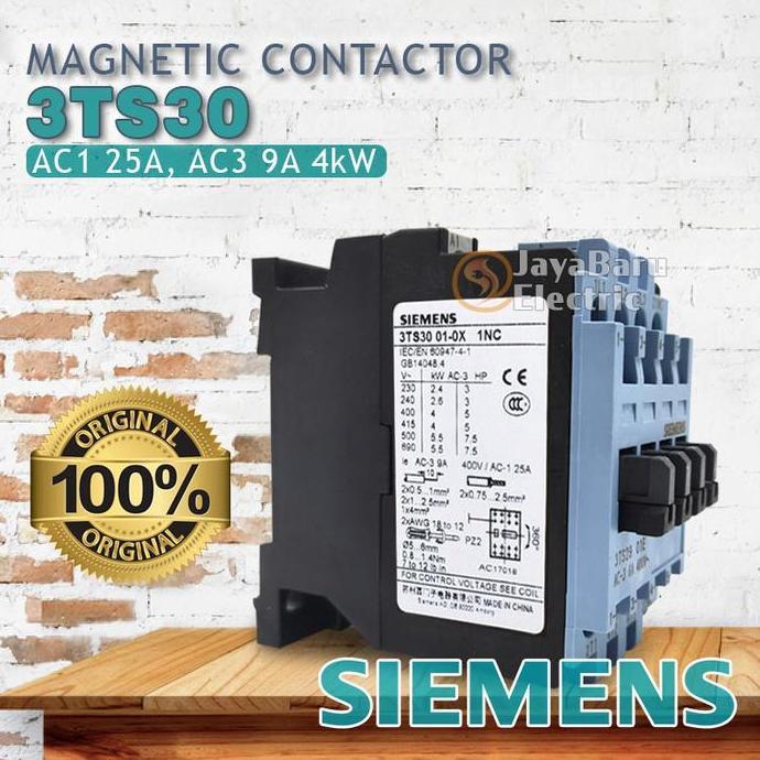 Kontaktor Contactor Siemens 3Ts30 3Ts3010 3Ts3001 24V 48V 110V 220V 380V Promo
