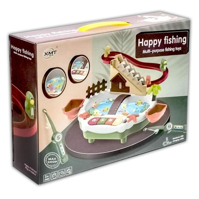 Happy Fishing 9941 2in1 3D Colorful Light - Mainan Anak Pancing Ikan