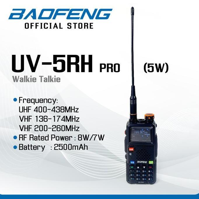 TERBARU - BAOFENG UV-5RH PRO (8W) Walkie Talkie HT - BaofengIndonesia
