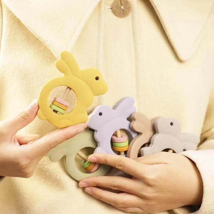 George Baby Silicon Teether Rattle Rabbit