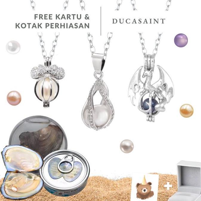Schmiewen- Ducasaint - Wish Pearl Necklace | Asli Mutiara Air Tawar Kalung Stainless Steel Viral Had