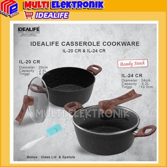 STOK TERBATAS - Idealife Casserole Cookware - Panci Casserole Idealife Serbaguna