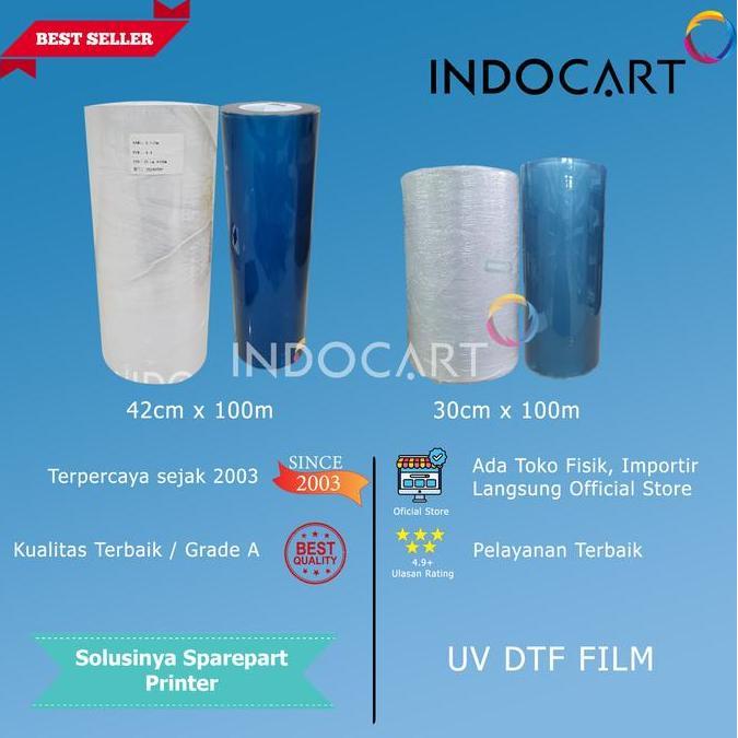 TERBARU - PET Film UV DTF A (Plus Glue) dan PET Film UV DTF B Premium High Quality